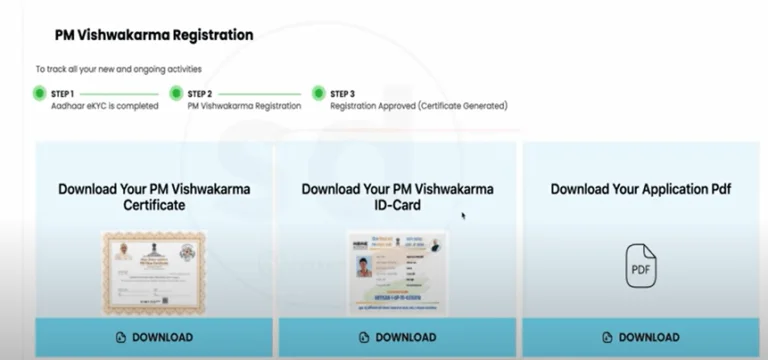 PM Vishwakarma Yojana certificate download