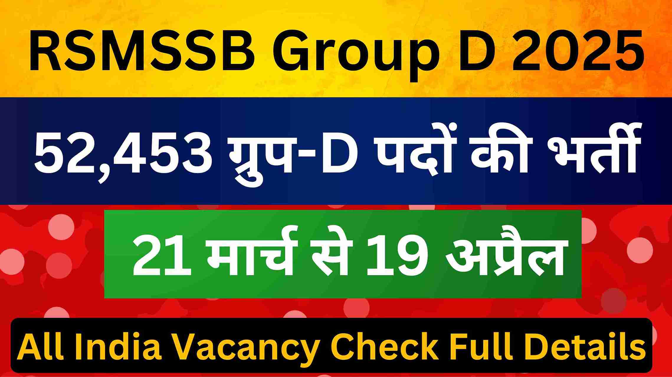52453 New Vacancy 2025 Notification | All India Vacancy | Full Details