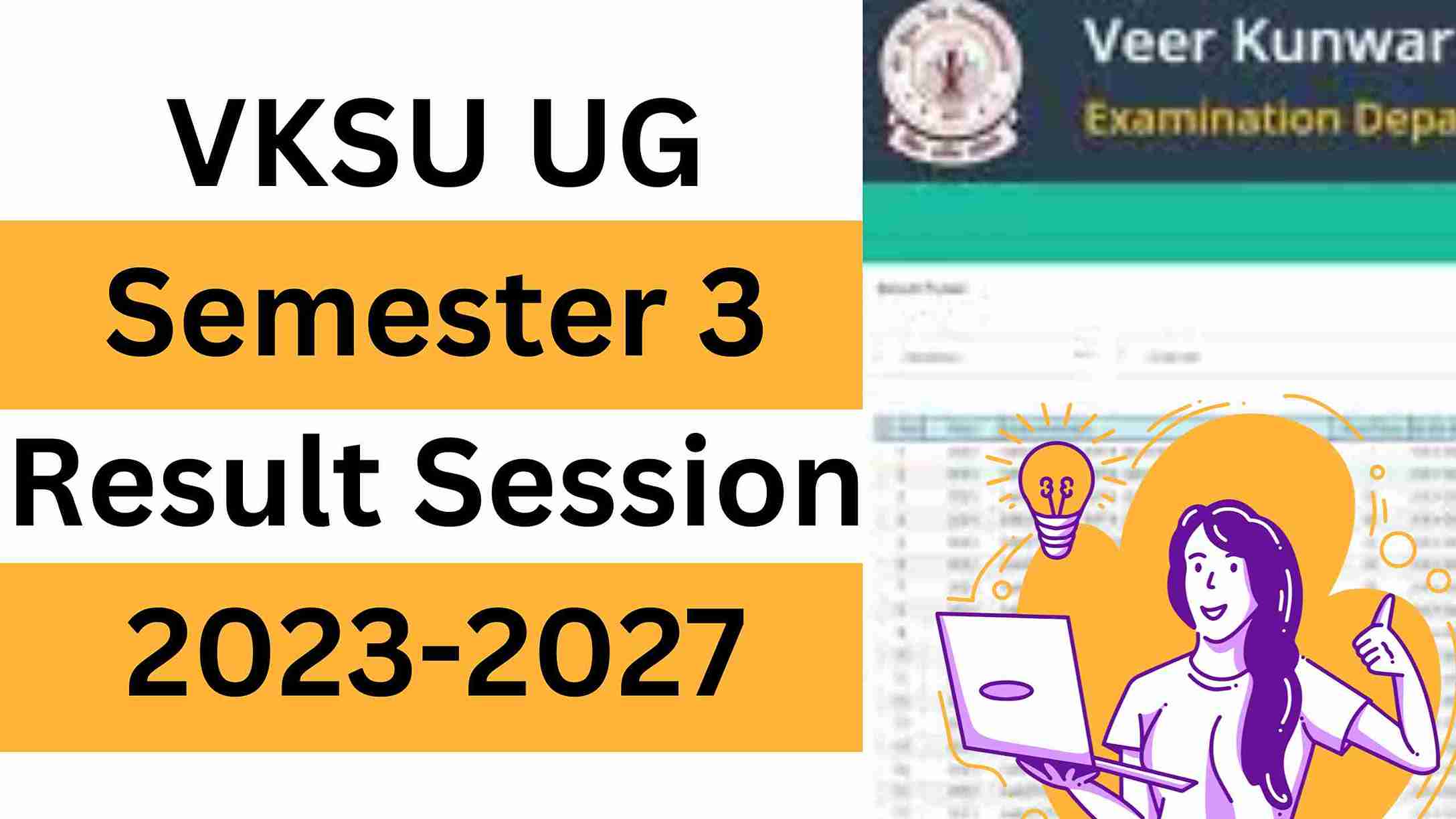VKSU UG Semester 3 Result Session 2023-2027