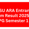 VKSU ARA Entrance Exam Result 2025-27 PG Semester 1 : How to Check VKSU ARA PG Semester 1 Result Session 2025-27