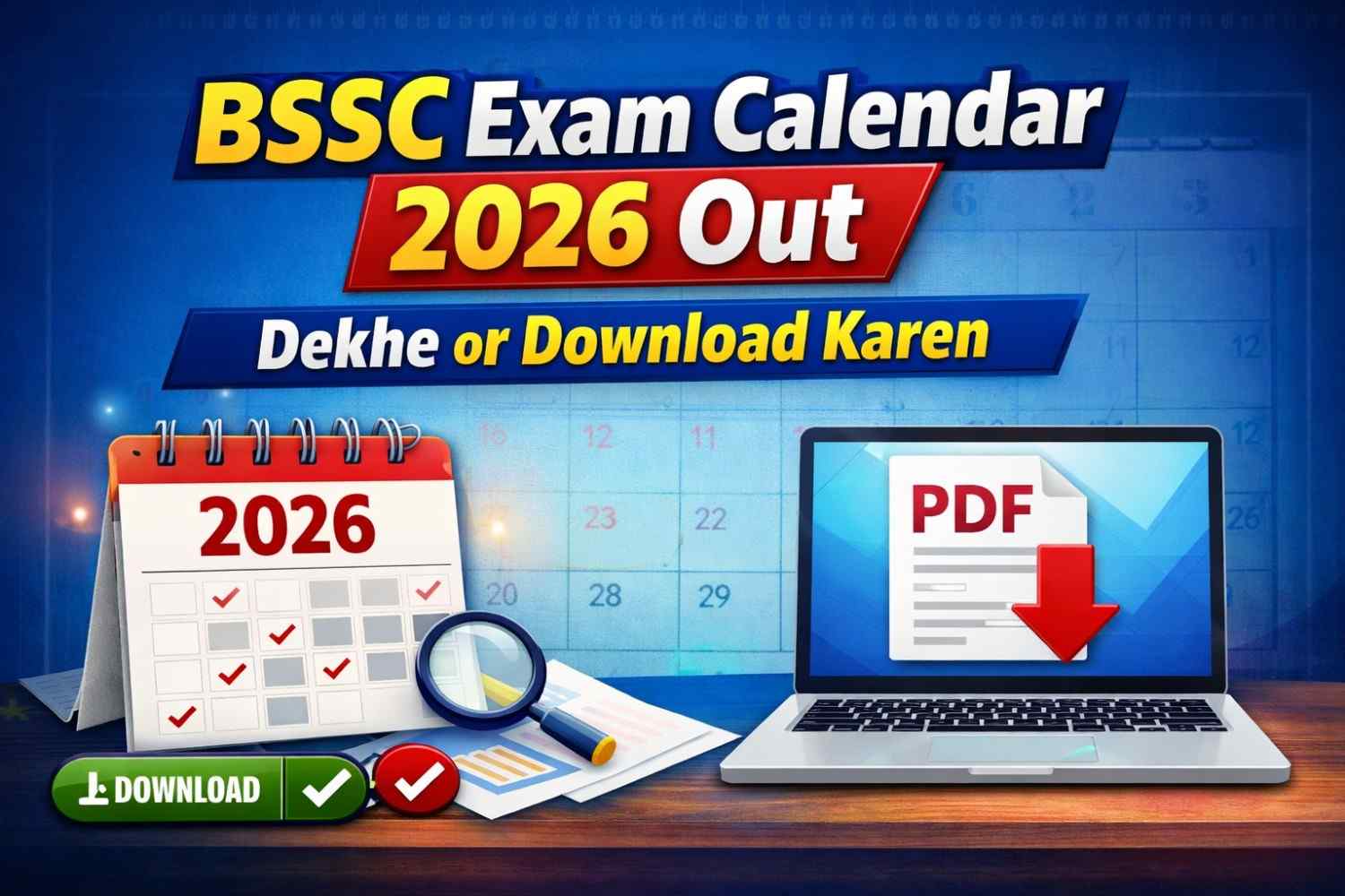 BSSC Exam Calendar 2026 जारी: परीक्षा तिथियाँ PDF में देखें और डाउनलोड करें